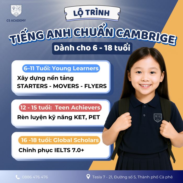 Lộ trình học Cambridge cho trẻ em